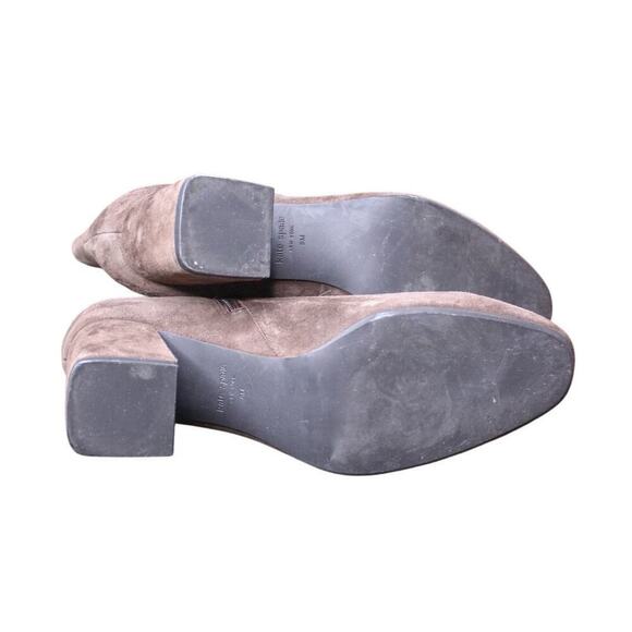 Kate Spade Adalyn Boots Brown Suede Block Heel Ankle Boot Bootie 8M - Picture 5 of 6